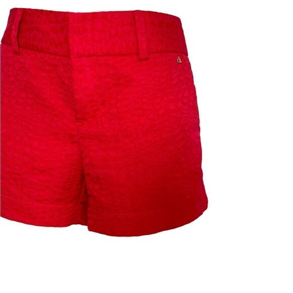 Calvin Klein Textured Belt Loop Shorts Medium Magenta Pink With Pockets - Picture 4 of 16